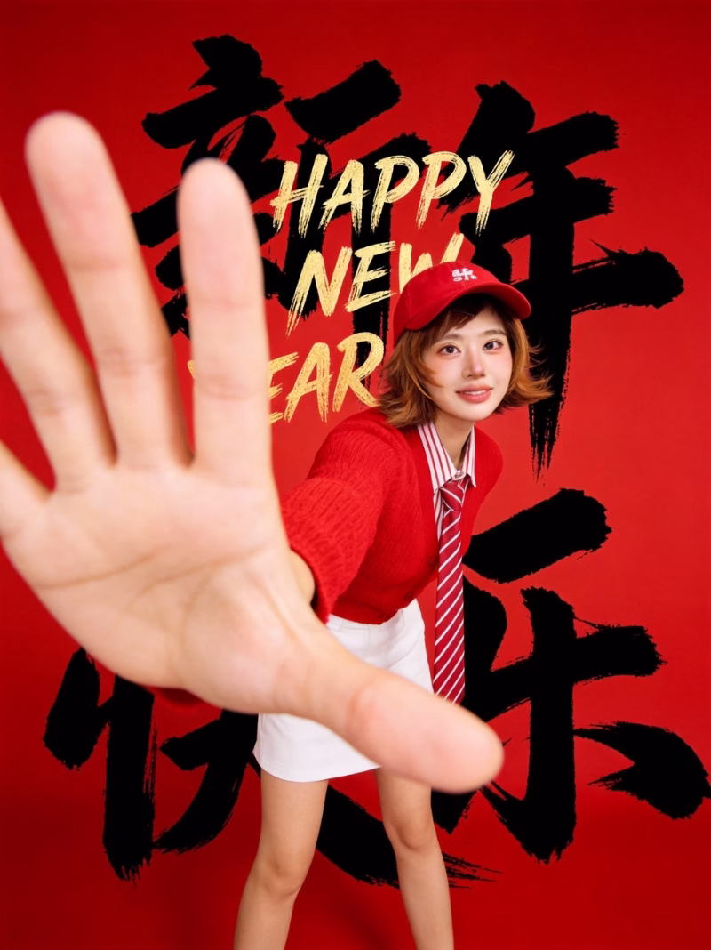 使用言影AI生成的2026新年张力感写真