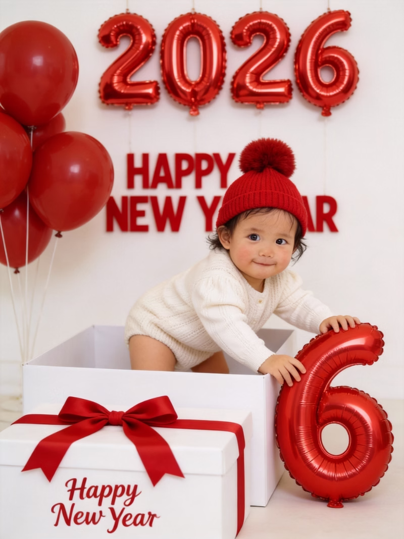 使用言影AI生成的2026家有萌娃写真