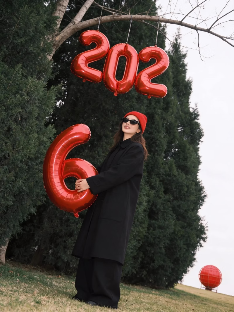 使用言影AI生成的2026新年公园随拍