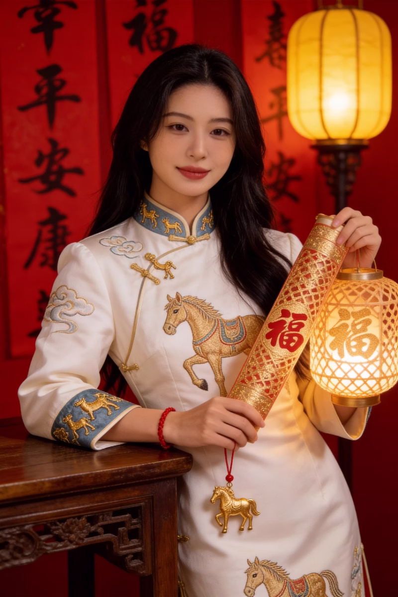 使用言影AI生成的2026中式典雅风写真