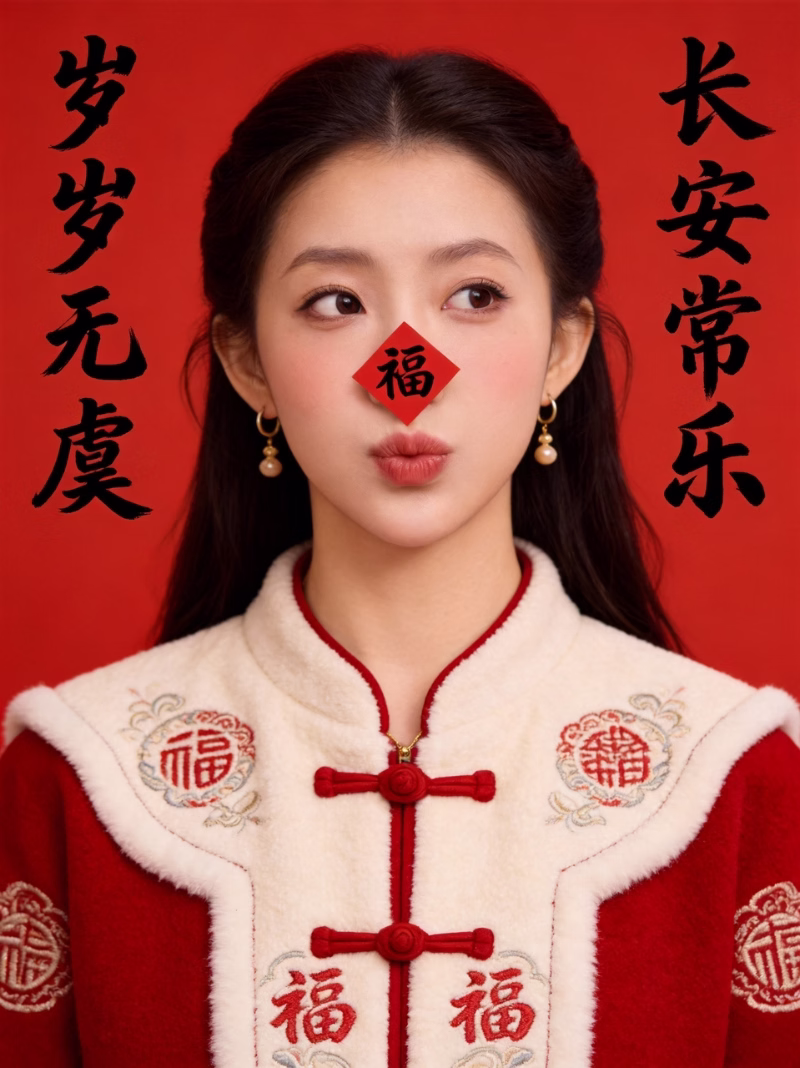 使用言影AI生成的2026趣味春节写真