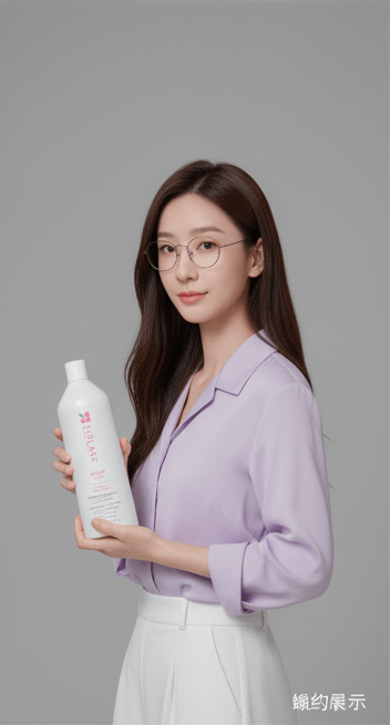 AI为洗发水生成的模特场景图